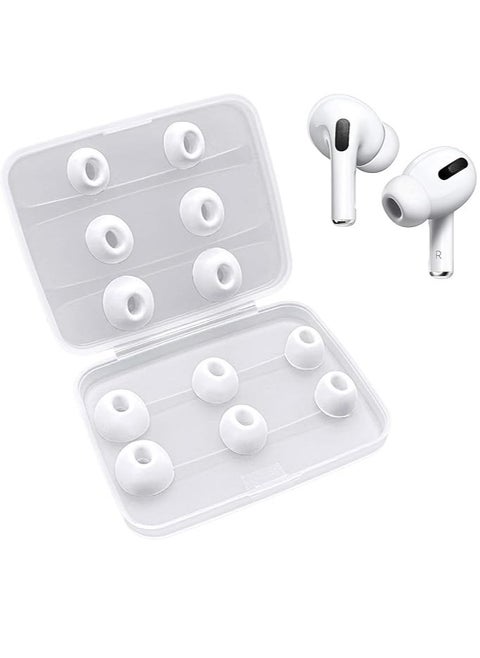 12 Pieces Replacement Ear Tips for AirPods Pro/AirPods Pro 2 Silicon Ear Buds Tips with Noise Reduction Hole, Silicone Ear Tips with Portable Storage Box and Fit in The Charging Case (S/M/L,6 Pairs)