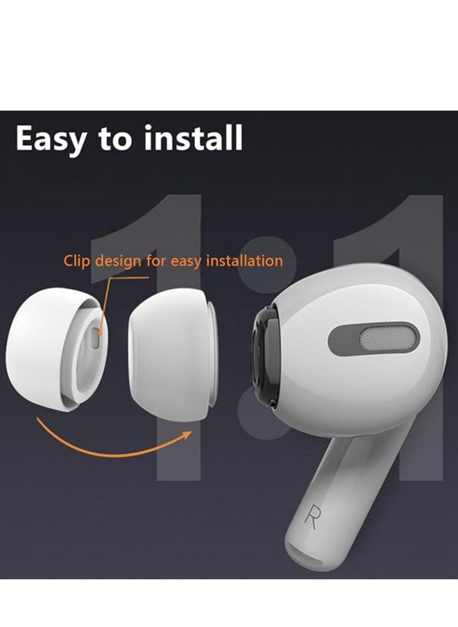 12 Pieces Replacement Ear Tips for AirPods Pro/AirPods Pro 2 Silicon Ear Buds Tips with Noise Reduction Hole, Silicone Ear Tips with Portable Storage Box and Fit in The Charging Case (S/M/L,6 Pairs)