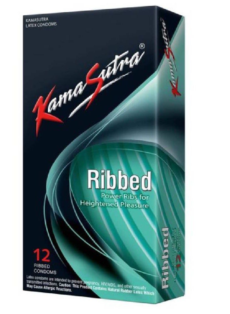 KamaSutra Ribbed, 12 Pieces