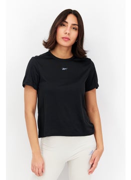 Reebok Women Sportswear Fit Short Sleeve Training Top, Black  - Image 1