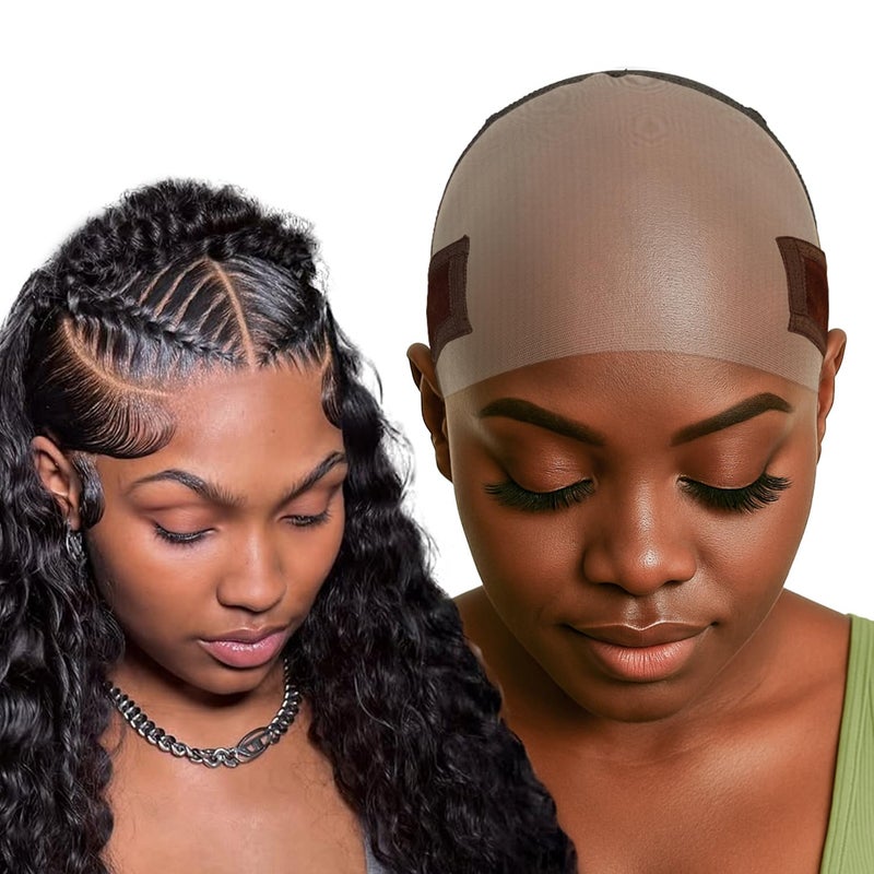 Labhairs Lace-MAX Wig Grip Cap for Women - Non Slip, Adjustable Wig Caps Holds Glueless Wigs Securely in Place, Reusable HD Lace Cap with Headband for Lace Front Wigs, One Size Fits All (Brown) - Image 1