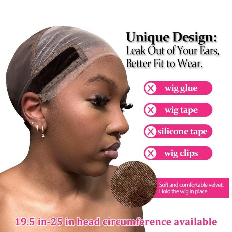 Labhairs Lace-MAX Wig Grip Cap for Women - Non Slip, Adjustable Wig Caps Holds Glueless Wigs Securely in Place, Reusable HD Lace Cap with Headband for Lace Front Wigs, One Size Fits All (Brown) - Image 4