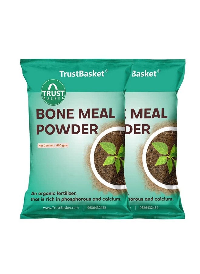 TrustBasket وجبة العظام العضوية من ترست باسكت للنباتات وزراعة المنزل | وجبة عظام مطبوخة بالبخار | غنية بالفوسفور والكالسيوم | سماد نباتي طبيعي | - 450 جرام (مجموعة من 2) - Image 1