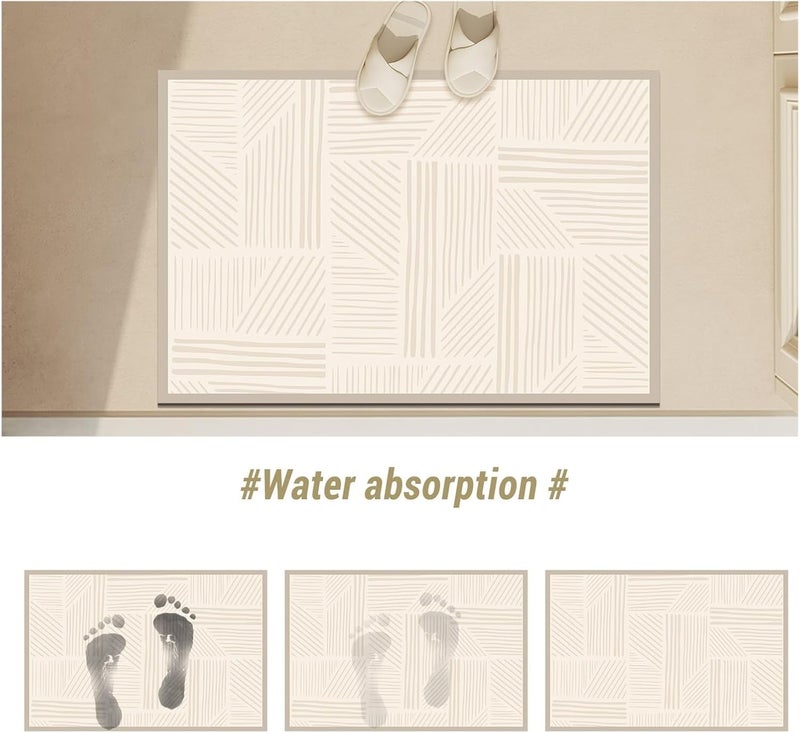 Luxury Diatomite Bath Mats Bathroom Anti Slip Foot Mat Super Absorbent Quick Dry Bathtube Carpet Toilet Rug Doormat Washable(G,45cmx70cm) - Image 4