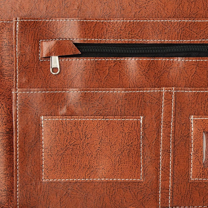 COI Expandable PU Leather File Folder 20-Leaf Certificate & Document Organizer, Legal-Size Portfolio with Multiple Pockets, Reinforced Stitching, Professional Office & Travel Document Holder (Approx.) - Image 5