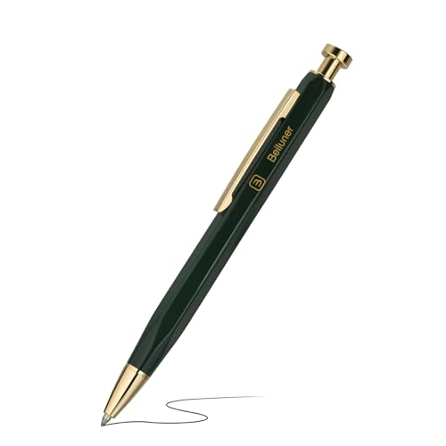 BEILUNER 312 Metal Gel Pen 0.5mm, Hexagonal Design, Green Piano Lacquer with 24K Gold Plated Accents, Includes One Refill, Professional Gel Pen Gift Box Set - Image 1