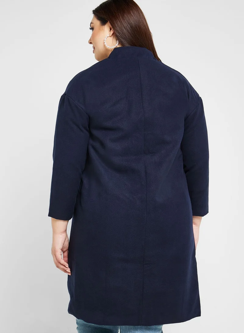 Ella Plus Open Front Coat