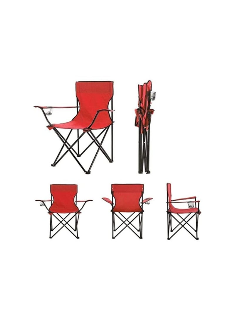 DeloPik 2 PCS Portable Folding Beach Chair Multi-Purpose Camping Chair for Adult, Lightweight Patio Lawn Quad Chair for Outdoor Travel Picnic Hiking Supports110kgs Load With Carry Bag - Image 3