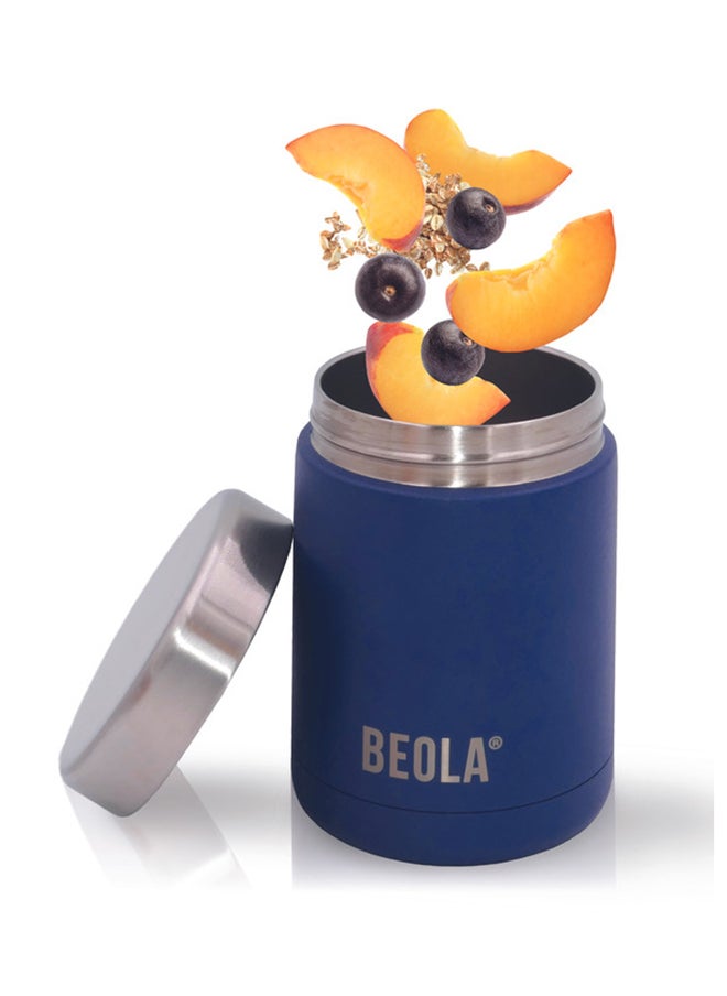 BEOLA 450ml Food Jar Lunch Box Thermos Stainless Steel Double Wall Insulated Travel Food Flask for Kids and Adults, 15oz (Marine Blue)  - Image 2