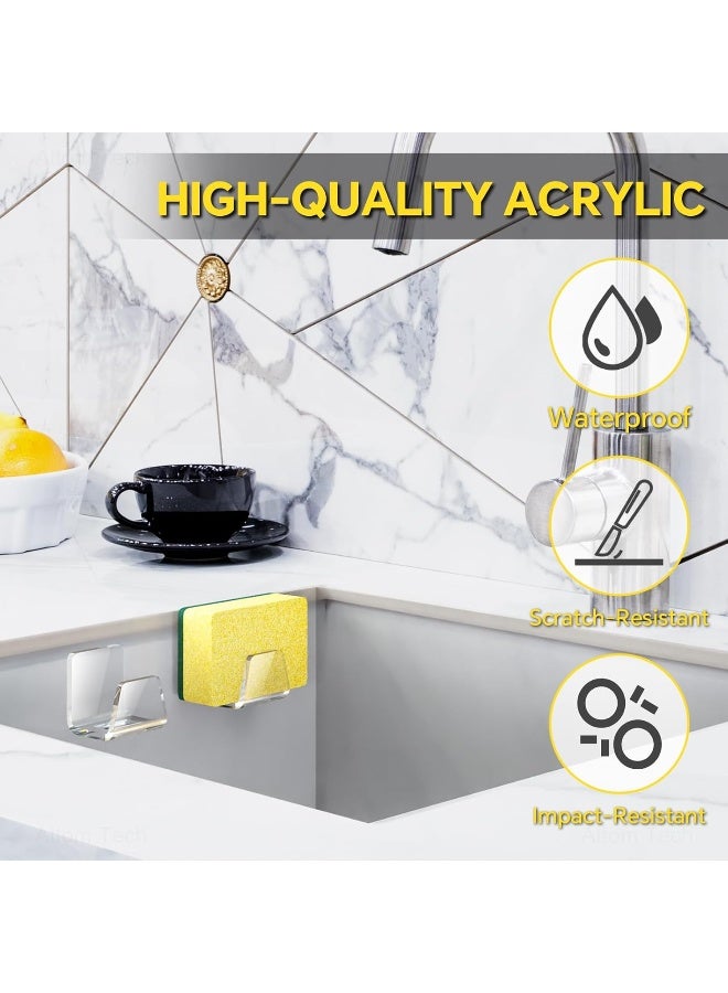 TPGP Clear Acrylic Kitchen Sink Sponge Holders 2Pcs - Image 3