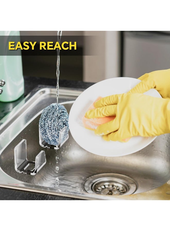 TPGP Clear Acrylic Kitchen Sink Sponge Holders 2Pcs - Image 5