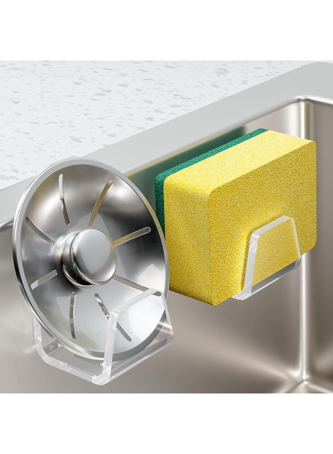 TPGP Clear Acrylic Kitchen Sink Sponge Holders 2Pcs - Image 2