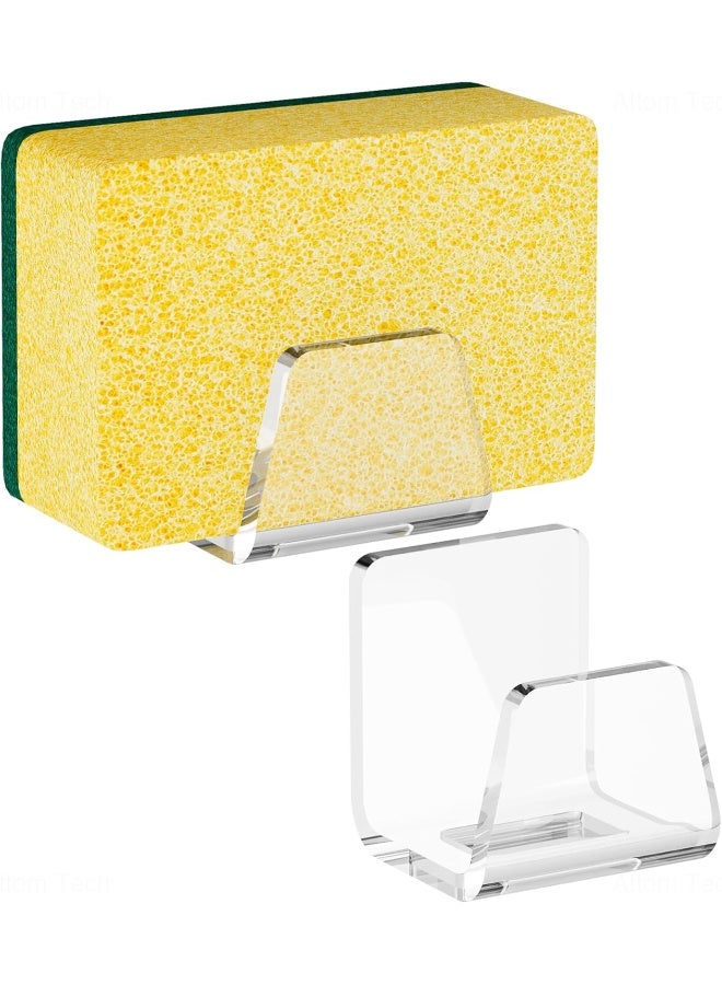 TPGP Clear Acrylic Kitchen Sink Sponge Holders 2Pcs - Image 1
