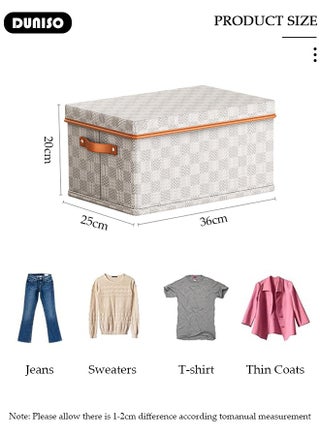 Foldable Closet Storage Organizer with lid,Wardrobe Clothes Organizer For Clothing, Sheets, Toys, Books,Washable Closet Storage Boxes with Carrying Handles Cube Stackable Storage Bin for Home Bedroom Office - view 2