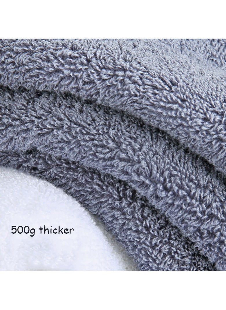 joyzzz 8 Pieces Bath Towel Set, 2 Large Bath Towels 2 Hand Towels 4 Square Towel Cotton Super Absorbent Bathroom Towels(Charcoal)  - Image 3
