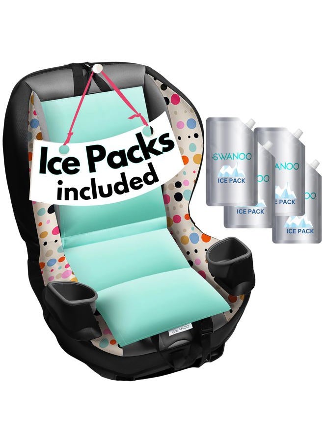 Swanoo Car Seat Cooling Pad, Stroller Cooling Pad with Ice Pack for Babies Toddler and Kids, Sun and Heat Cover Protector for Summer Carseat Cooler Liner… - Image 1