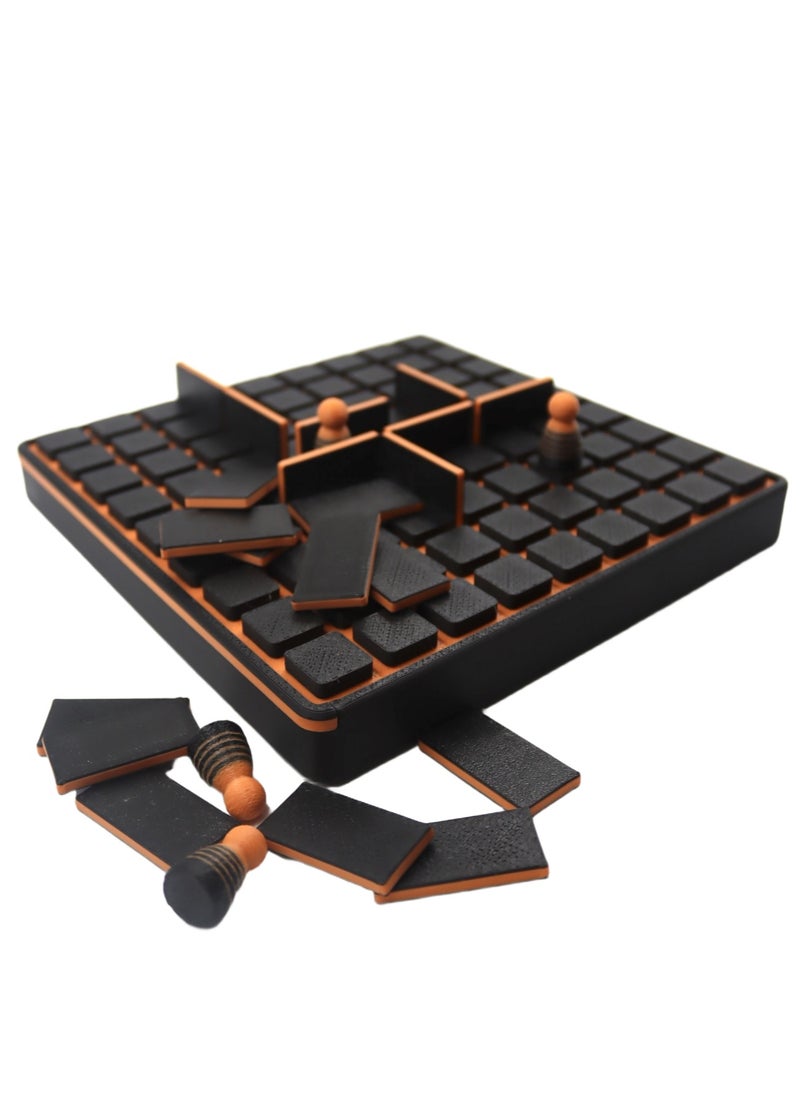 3D Brothers Game Board - Quoridor With Organizer Box Intelligence Games, Strategy Games  - Image 1