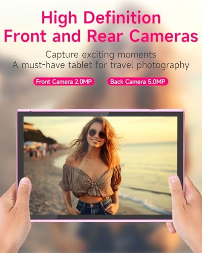 ZZB 10 inch Tablet Android 15 Tablet PC, 10.1" Android Tablets DDR4 8GB RAM 32GB ROM 2MP+8MP Dual Camera 5G WiFi-6 BT Support 1TB Expand 10 in IPS 6000mAh Battery Powerful Performance Tablets (Pink) - Image 4