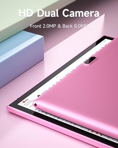 ZZB 10 inch Tablet Android 15 Tablet PC, 10.1" Android Tablets DDR4 8GB RAM 32GB ROM 2MP+8MP Dual Camera 5G WiFi-6 BT Support 1TB Expand 10 in IPS 6000mAh Battery Powerful Performance Tablets (Pink) - Image 5
