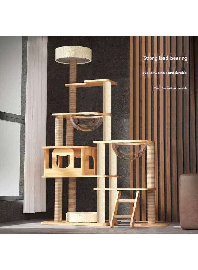 NKX Premium 156 cm Multi‑Level Cat Tree with Bubble Perches, Cozy Hideout & Sisal Scratching Posts - Image 1