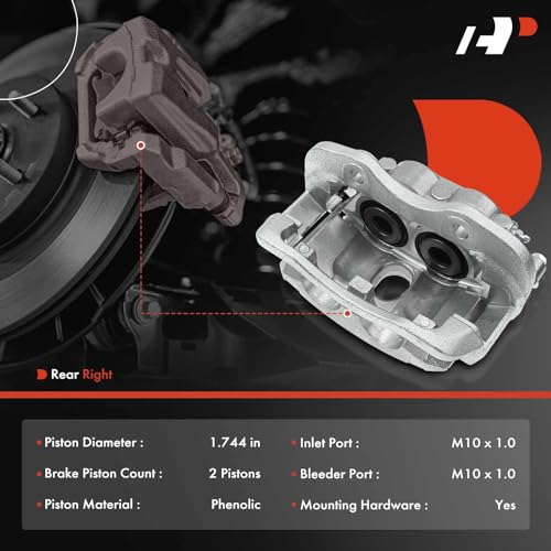 A-Premium Rear Disc Brake Caliper Assembly with Bracket Compatible with Select Cadillac, Chevy and GMC Models - Tahoe/Escalade/Avalanche 1500/Yukon 2002-2006, Express/Silverado/Suburban/Sierra 1500 - Image 2