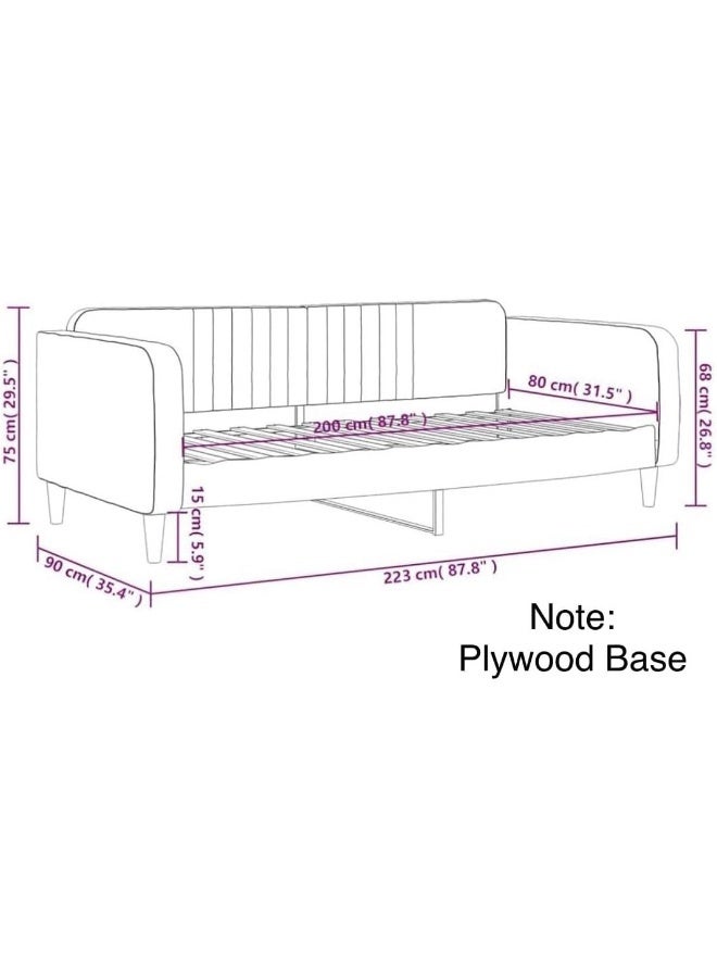 Modern Upholstered Daybed Sofa in Blue - Image 3