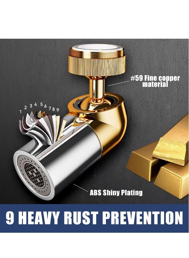 2 Pack Faucet Extender, 720° Swivel Faucet Aerator, 2 Water Outlet Modes, Faucet Extender for Kitchen 55/64 inch Female Thread, Kitchen Sink Aerator Chrome  - Image 5