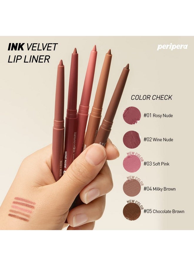Peripera - Ink Velvet Lip Liner (001 Rosy Nude) - Image 1