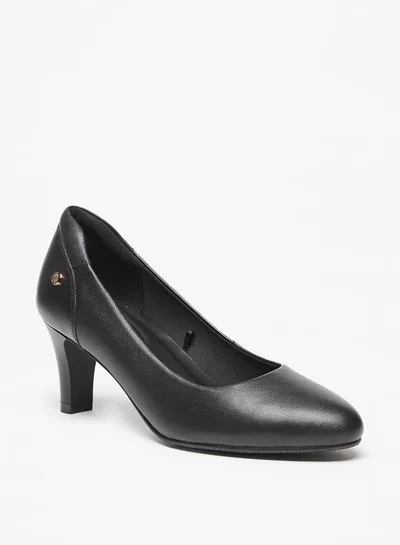 Le Confort Solid Pointed Toe Pumps with Block Heels