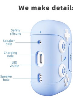 Mmmon Compatible with AirPods Pro 2nd Generation Case Classic Handheld Game Console Design Shell Soft Leather Silicone Case for Apple AirPods Pro 2 Charging Case(Blue)  - Image 4