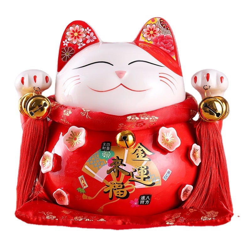 Lucky Cat Large Ornaments Piggy Bank Shop Opening Giving Home Ornaments Creative Gifts Ceramic Craft Gifts - Image 2