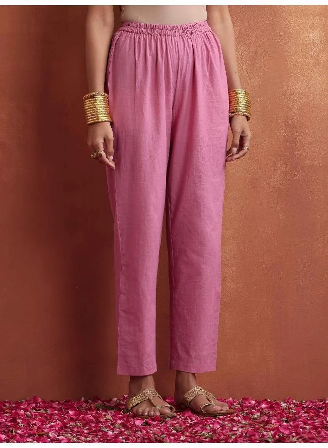 trueBrowns Pink Geometric Print Kurta Co-ord Set