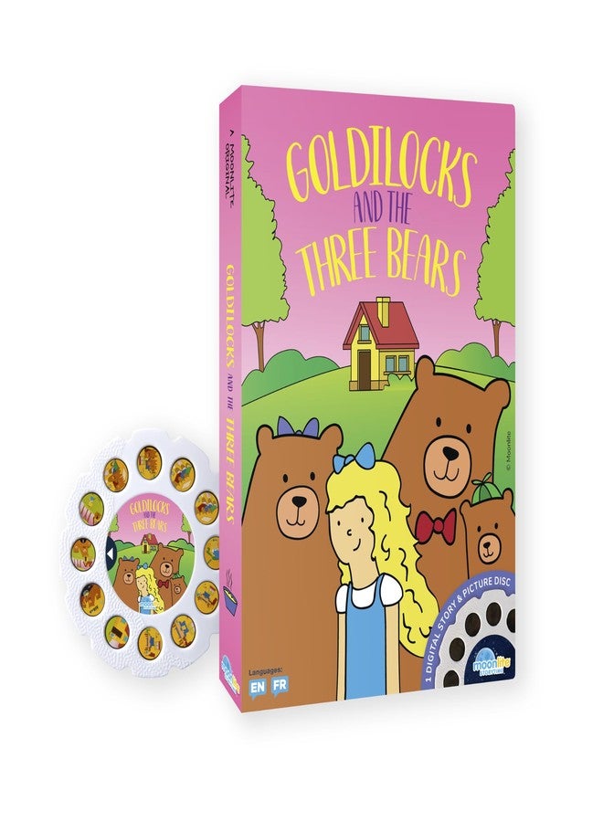 مونليت بكرات قصص مونلايت لجهاز عرض المصباح اليدوي، للأطفال الصغار | جولديلوكس والدببة الثلاثة | عبوة بكرة واحدة، قصة مناسبة للأطفال من عمر 12 شهرًا فما فوق - Image 1