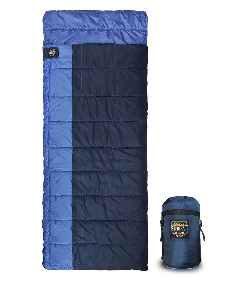 RhinoKraft Camping Sleeping Bag - 3 Season Warm & Cool Weather - Summer, Spring, Winter, Lightweight, for Adults & Kids - Camping Gear Equipment, Traveling and Outdoors - Image 1