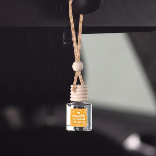 CE CRAFT CANDECraftCo Car Air Hanging Fragrance Oil, Car Auto Freshener for Essential Oils, Scents Fragrance Aromatherapy Automobile Diffuser, Long Lasting (Pistachio & Salted Caramel) - Image 2