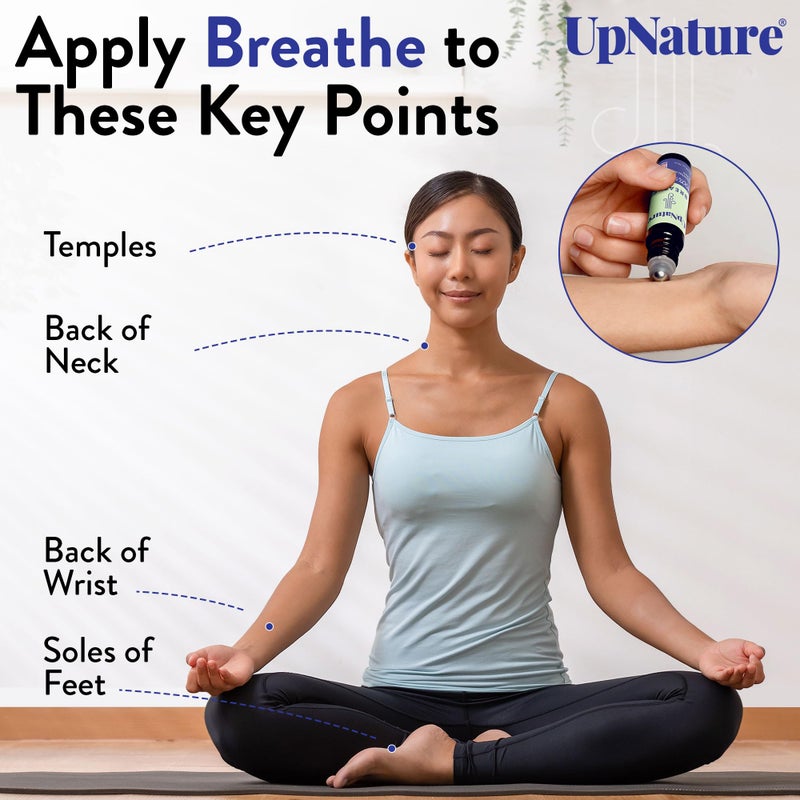UpNature Breathe Essential Oil Roll On Blend â€“ Natural Breathing Support - Premium Quality Essential Oils for Skin - Pure Blend of Peppermint, Tea Tree & Eucalyptus Oil - Image 5