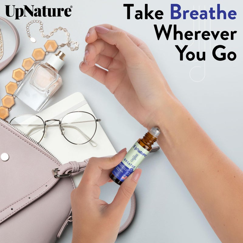 UpNature Breathe Essential Oil Roll On Blend â€“ Natural Breathing Support - Premium Quality Essential Oils for Skin - Pure Blend of Peppermint, Tea Tree & Eucalyptus Oil - Image 4