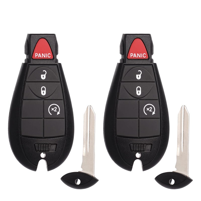 MechanMagic Key Fob Fobik Replacement Fits for Dodge Ram 1500 20132021 2500 3500 4500 5500 20132018 Pickup Truck Keyless Entry Remote Start Control GQ453T 4B Set of 2