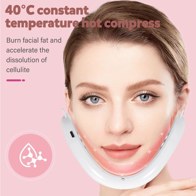 Cross-Border New Massage Home Lifting Tightening Beauty Device - V-Face Tool with Hot Compress and Double Chin Vibrator - Image 4