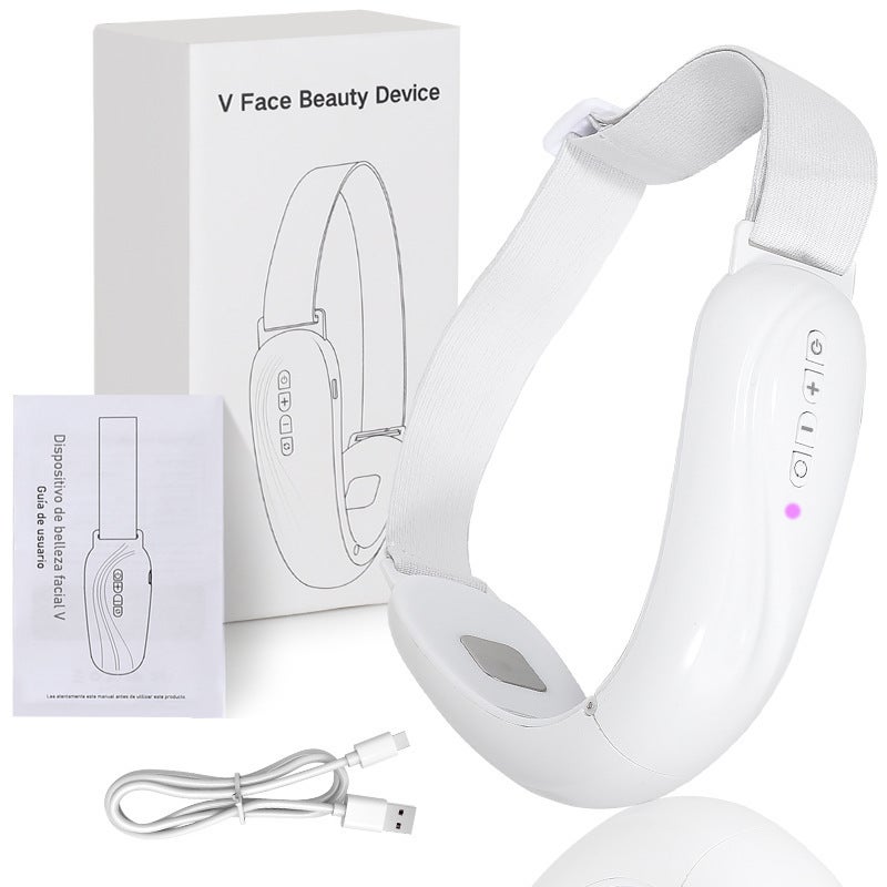 Cross-Border New Massage Home Lifting Tightening Beauty Device - V-Face Tool with Hot Compress and Double Chin Vibrator - Image 2