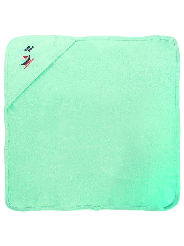 Mee Mee Bamboo Cotton Premium Baby Washcloth, Soft & Absorbent, Reusable, Newborn to Toddler, Hooded, Light Green 80X80 CM - Image 2