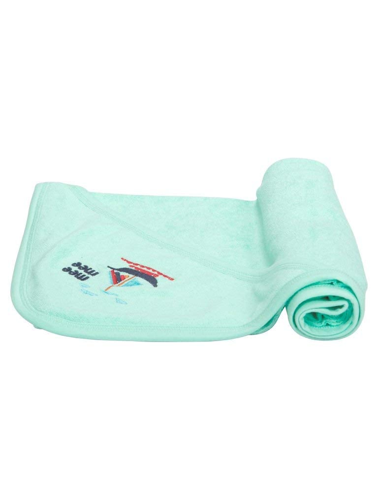 Mee Mee Bamboo Cotton Premium Baby Washcloth, Soft & Absorbent, Reusable, Newborn to Toddler, Hooded, Light Green 80X80 CM - Image 4
