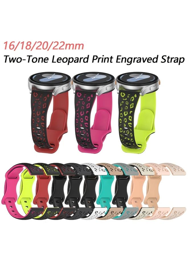 Amazfit GTR Smart Watch Replacement Band Black Pink 16MM Adjustable Silicone Strap - Image 1