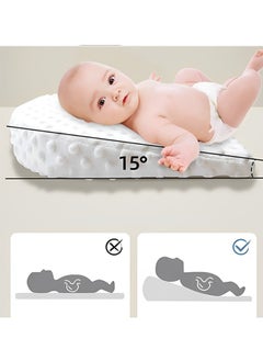 Beauenty Baby Wedge Pillow for Reflux Sleep,Elastic Memory Foam Baby Wedge Pillow,Feeding Pillows for Toddler Removeable Anti Milk Pillow,Baby Pillows for Sleeping for Newborn  - Image 2