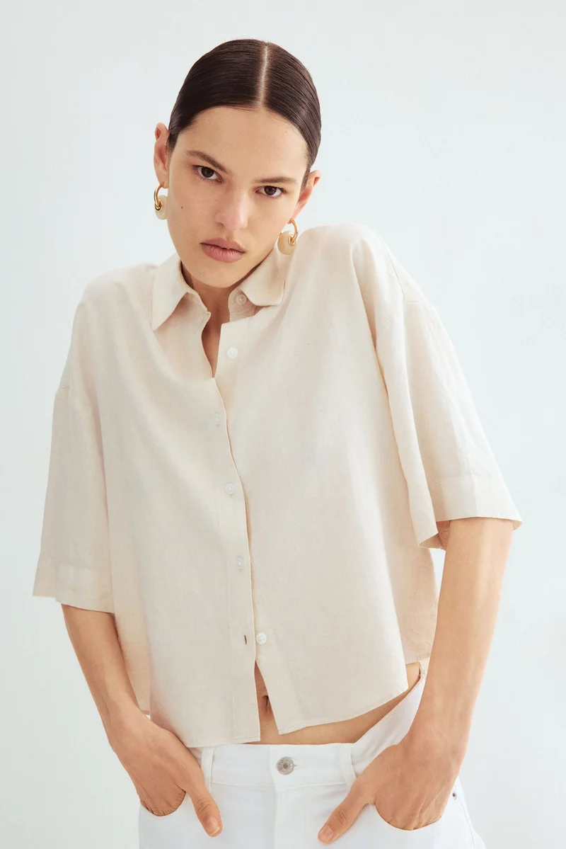 H&M Linen-blend shirt