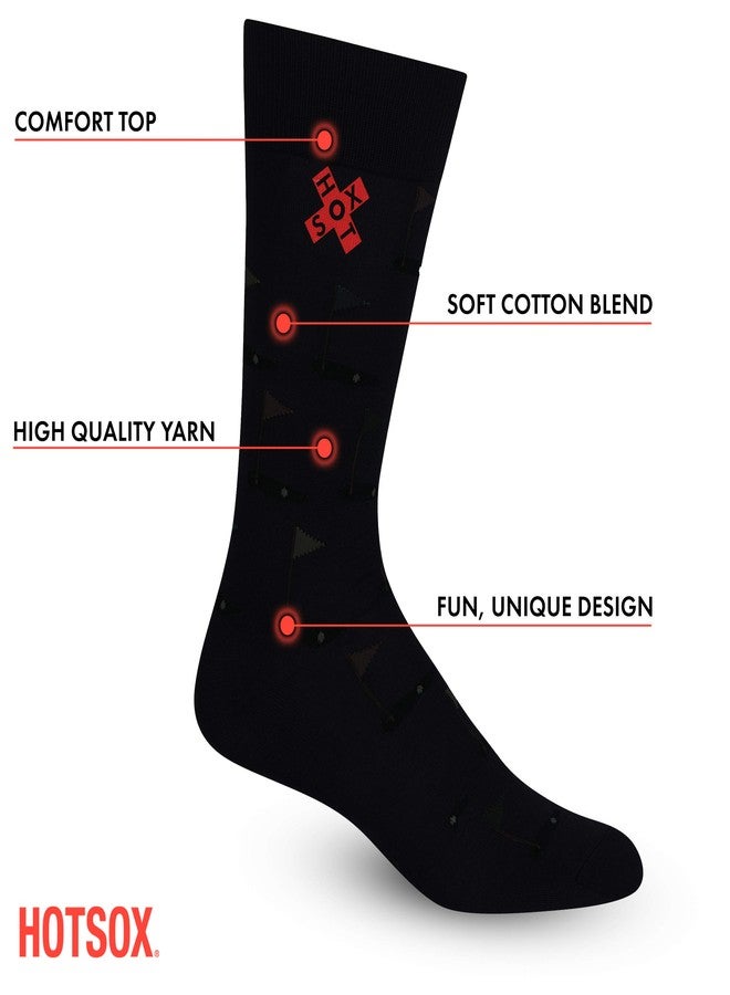 Hot Sox Men's Sports and Outdoors Series Novelty Casual Fashion Socks, Golf (Navy), Shoe Size: 10-13 - Image 4