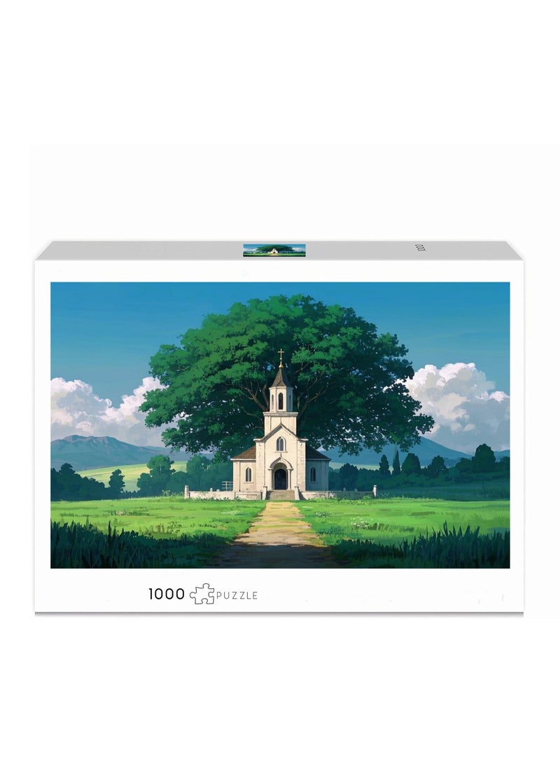 Anna 1000-Piece Vintage Anime Architecture Scenery Puzzle - Image 1