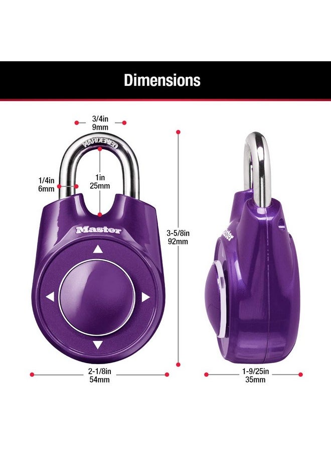 Master Lock Master Lock Directional Combination Lock, Set Your Own Directional Lock, Combination Lock for Gym and School Lockers, 1500iD  - Image 2