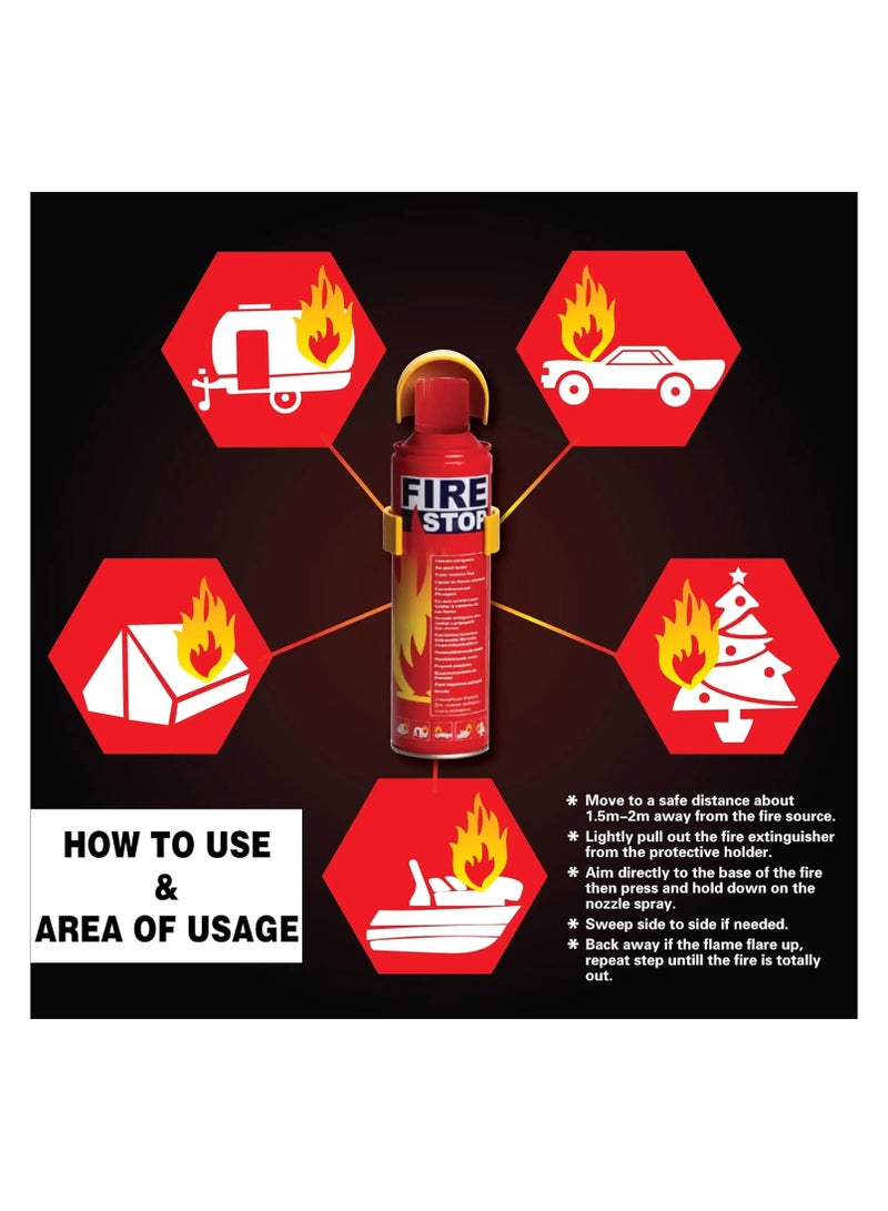 Portable Lightweight 5 in 1 Fire Spray  Car Fire Extinguisher,Stay Safe 5-in-1 Fire Extinguisher, Extinguishing Water Based Spray,For Home, Kitchen,Car, Garage,Boat,Easy to Carry,1000ml, Pack of 1 - Image 3