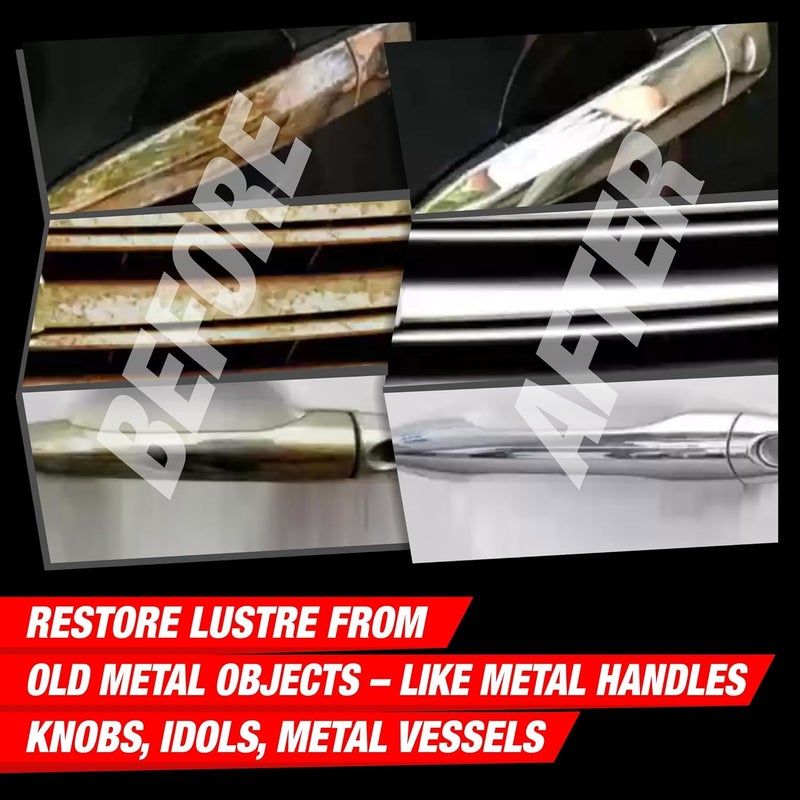 WAVEX مُنظف المعادن وافيكس 5 كجم للكروم والنحاس والنحاس الأصفر والبرونز والذهب والنيكل والفولاذ المقاوم للصدأ. منظف معدني شامل، مزيل للصدأ. مُلمع وواقٍ. يزيل الأكسدة والتغير في اللون. - Image 4